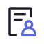 Icon Outline Blue Explore Customer
