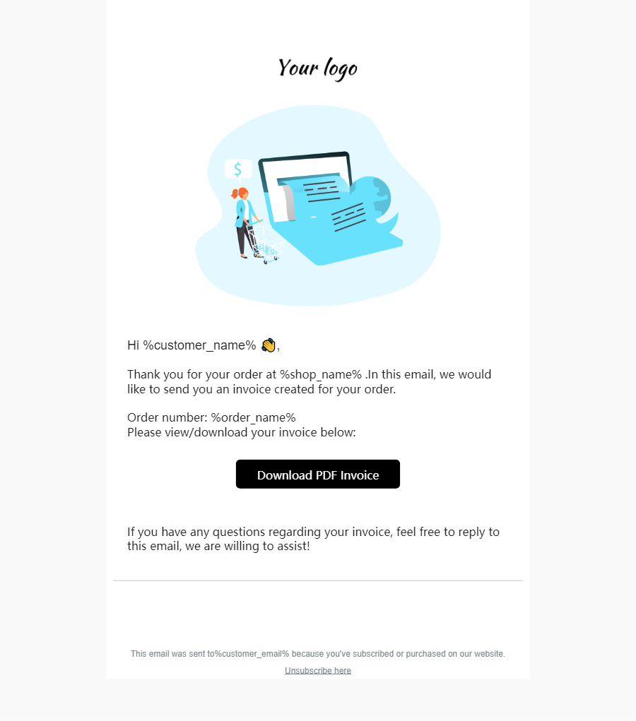 Modèle d'Email de Facturation